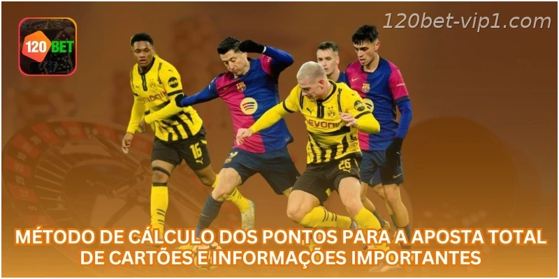 Método de cálculo dos pontos para a aposta total de cartões e informações importantes.