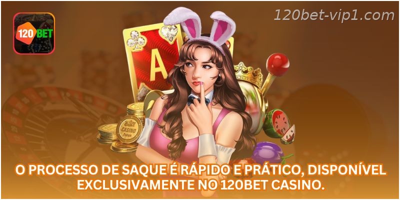 O processo de saque é rápido e prático, disponível exclusivamente no 120BET CASINO.