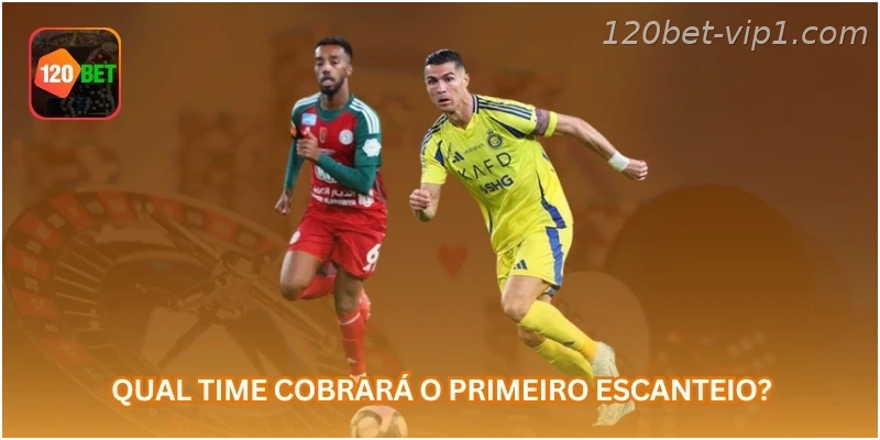 Qual time cobrará o primeiro escanteio?